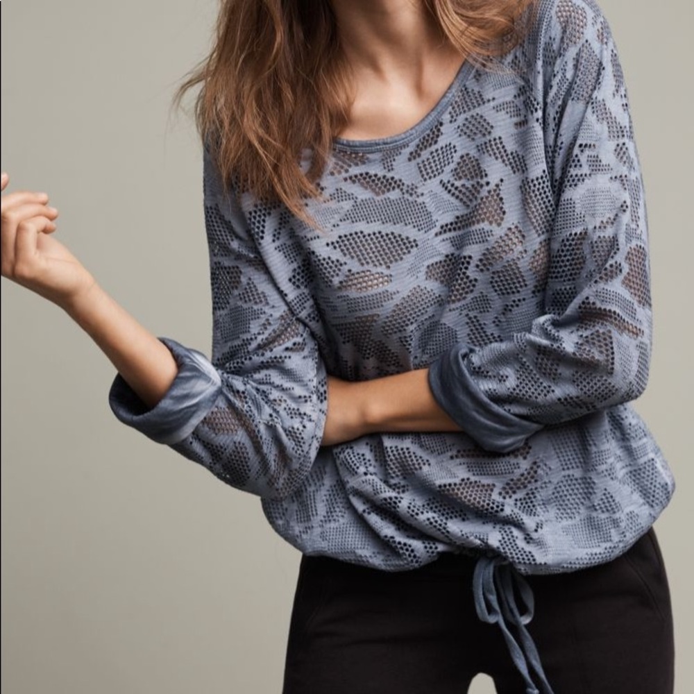 NWOT Anthropologie Saturday Sunday Top with Pockets and Drawstring Hem